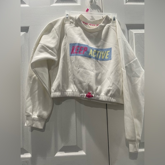 Zara White and Pink Sweatshirt with Graphic Design - Picture 8 of 13